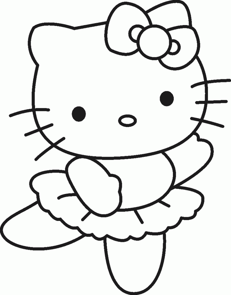 Plansa de colorat cu Hello Kitty 16 37